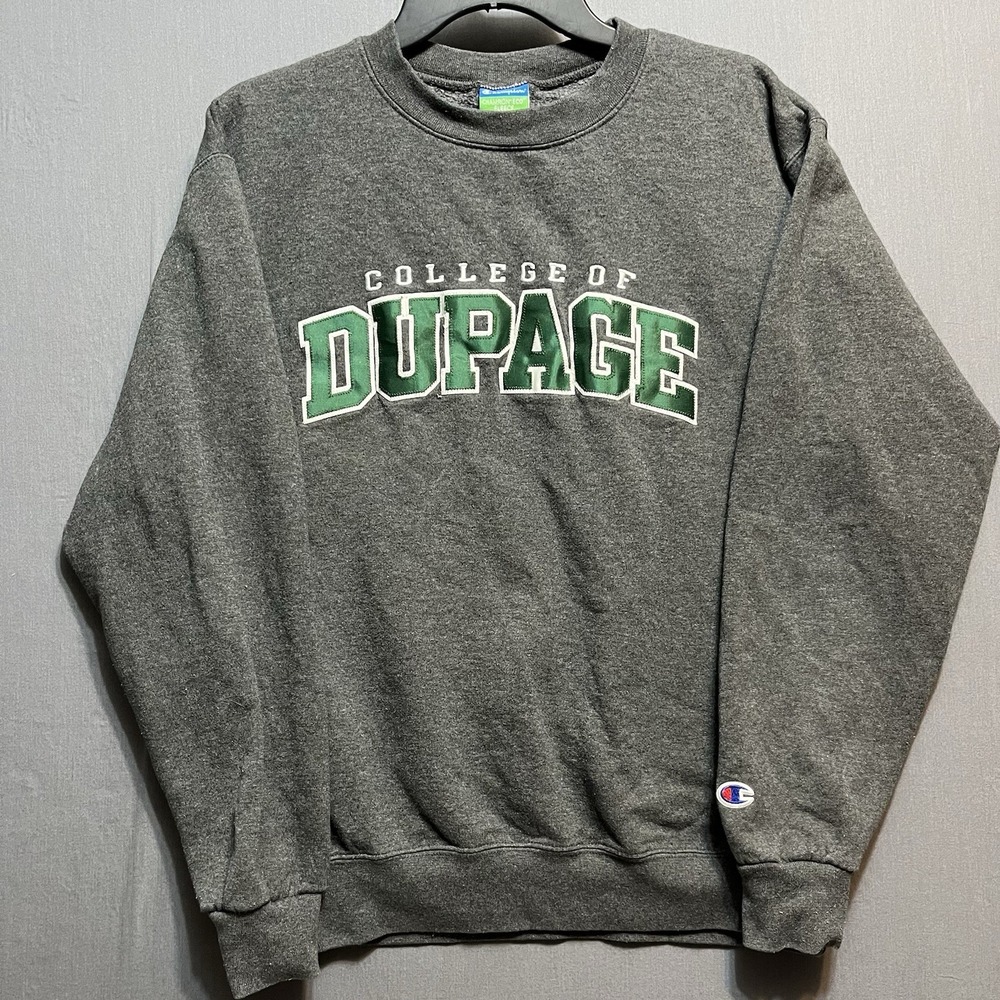 Champion College Of Dupage Sweater Mens Medium Grey